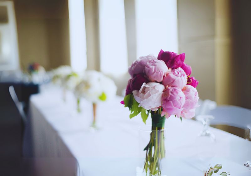 Compact Bridal Peony Bouquet